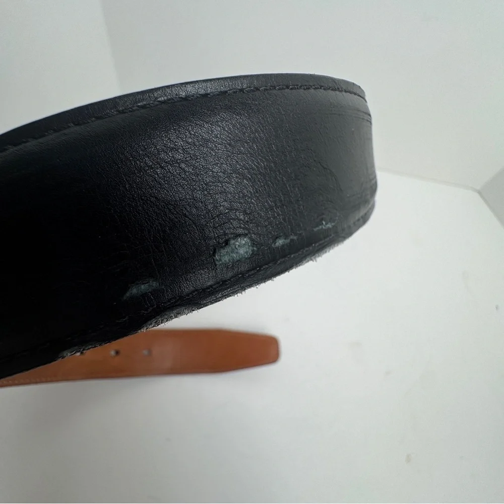 Allen Edmunds 40 Black Genuine Leather Belt Made In USA